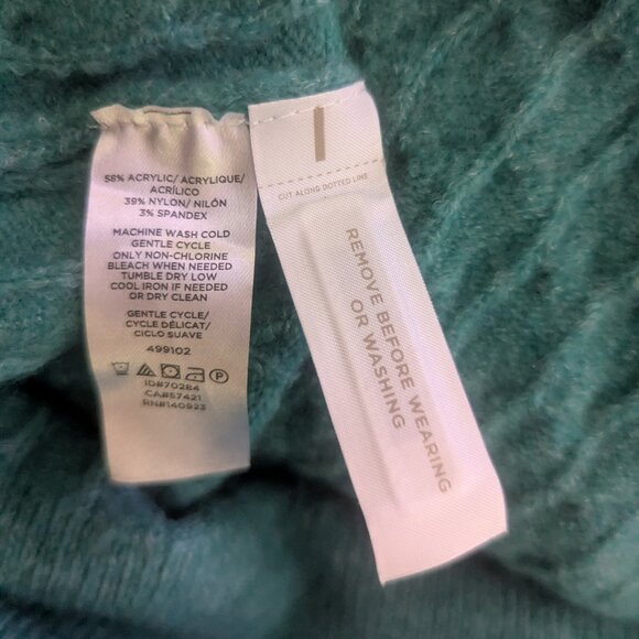 LOFT Sweater Boatneck Teal Size Medium Soft and Cozy! - Picture 4 of 7